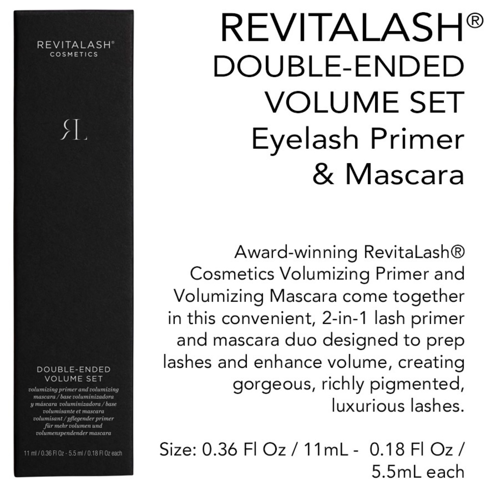 Double-Ended Volume Set Eyelash Primer & Mascara - Black NEW